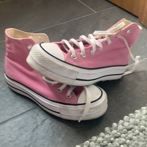 Pink Flamingo high top Converse